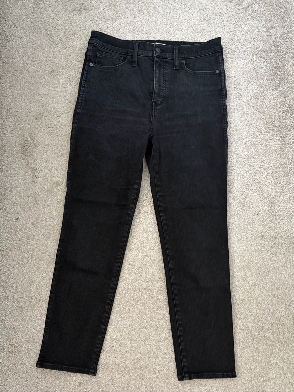 Madewell Black High-Rise Stovepipe Jeans